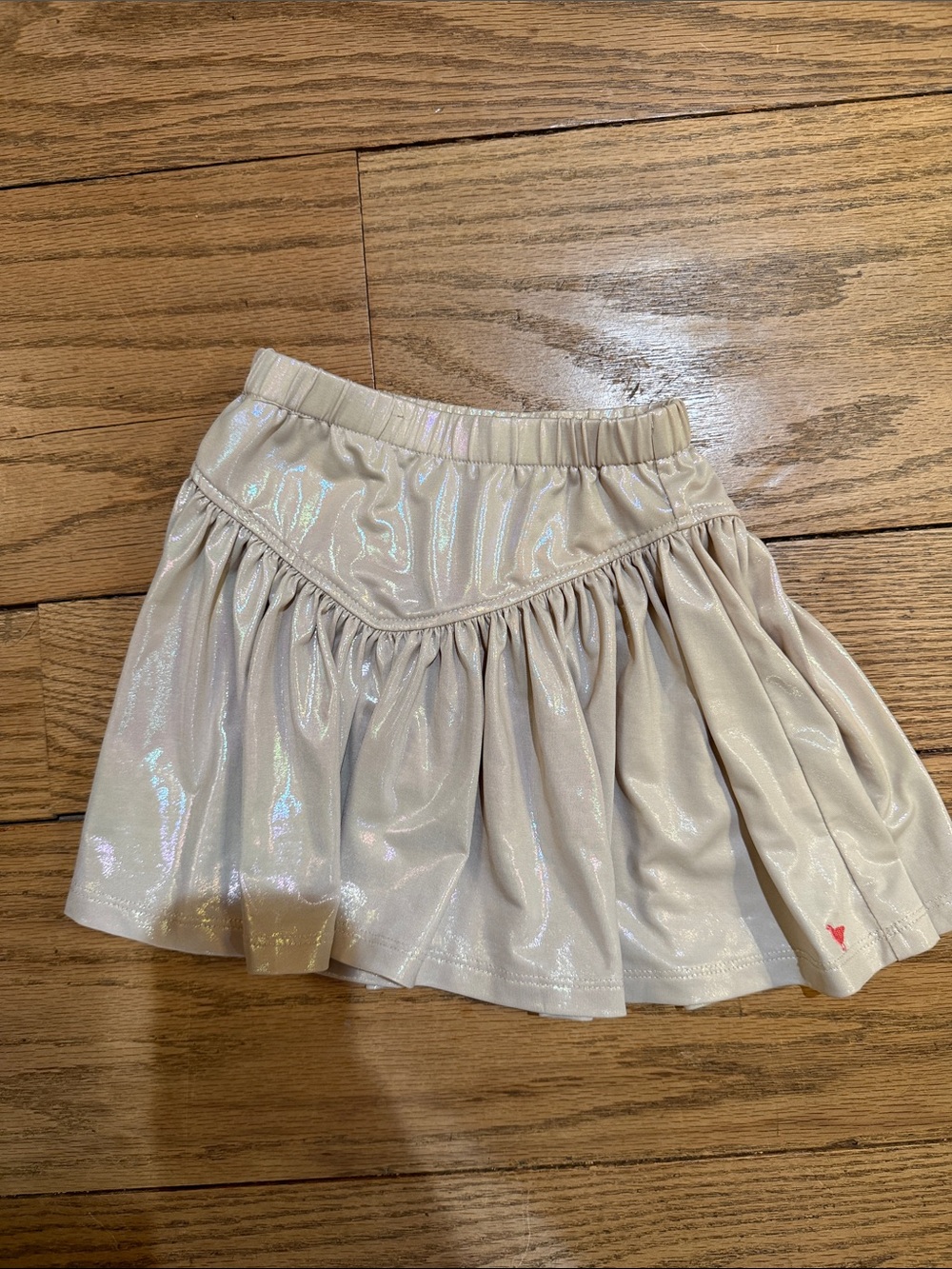 Pink Chicken Cream Iridescent Circle Skirt